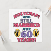 Carte Drôle de 60e anniversaire (Devant/Arrière en situation)