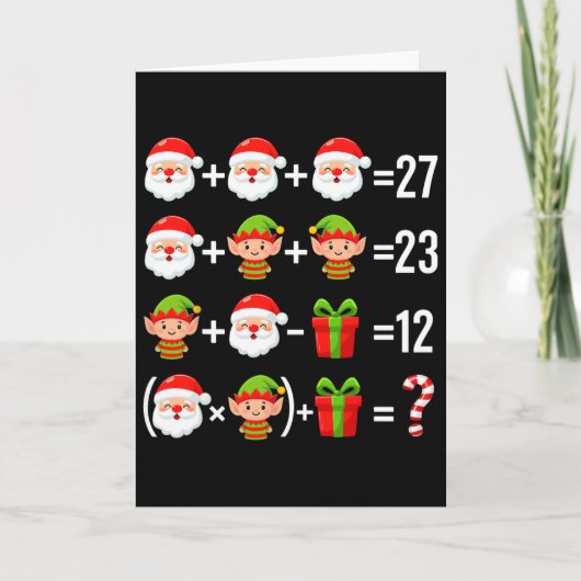 Carte Drôle de 67 Meme Santa Prof de Maths Noël Six Sept (Devant)
