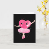 Carte Drôle de ballet de coeur Danser Joyeux Valentines  (Fleur jaune)