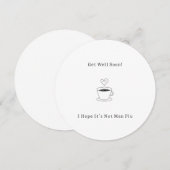 Carte drôle de bon rétablissement grippe masculine (Devant / Derrière)