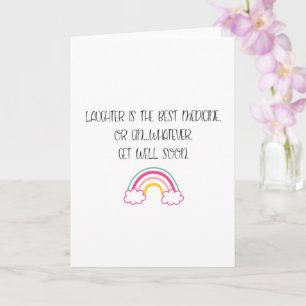 Carte drôle de bon rétablissement : le rire est la