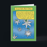 Carte drôle de Boot Camp de flocon de neige<br><div class="desc">Carte de voeux de vacances</div>