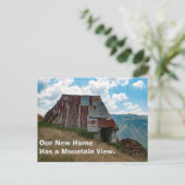 Carte drôle de changement d'adresse : Toit de tôle (Debout devant)