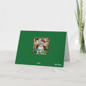 Carte Drôle de chat gris tabby Noël (Dos)