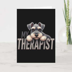 Carte Drôle de chiot Schnau Mon thérapeute Schnauzer Chi