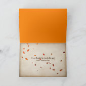 Carte drôle de citrouilles de Thanksgiving sur hay bale (Intérieur)