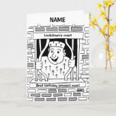 Carte Drôle de confinement dépassé par une bande dessiné (Fleur jaune)