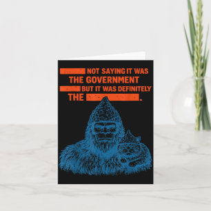 Carte Drôle de conspiration Bigfoot Chapeau en feuille d