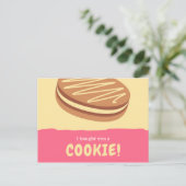 Carte Drôle de Cookie Jaune et Rose (Debout devant)