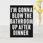 Carte Drôle de coup de vent dans la salle de bain Adulte (Fleur jaune)