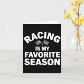Carte Drôle de course ma saison préférée disant sarcasti (Fleur jaune)