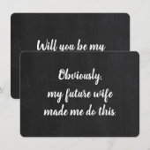 Carte drôle de demande de garçon d'honneur (Devant / Derrière)