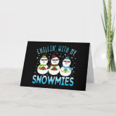 Carte Drôle de détente avec mes snowmies de Noël (Devant)