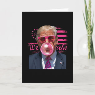 Carte Drôle de Donald Trump Bubble Gum Rose Fête de l'In