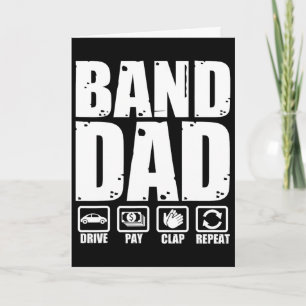 Carte Drôle de fanfare Papa père humour fête des pères 