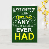 Carte drôle de fête des pères (Fleur jaune)