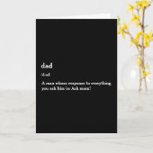 Carte Drôle de fête des pères | Moderne (Fleur jaune)