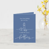 Carte drôle de Fête des Pères sur le thème des éch (Fleur jaune)