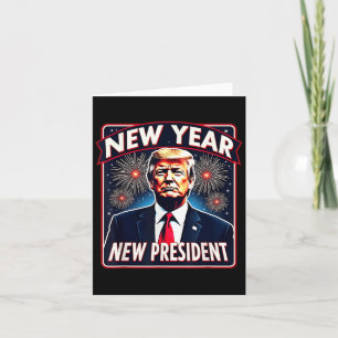 Carte Drôle de fête du Nouvel An de Trump 2025 Trump Nou