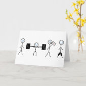 Carte drôle de fitness, de gym, de musculation et  (Fleur jaune)