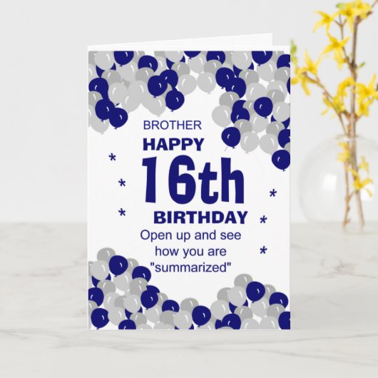 Carte drôle de frère (Fleur jaune)