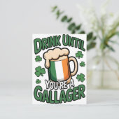 Carte drôle de Gallagher pour la Saint-Patrick (Debout devant)