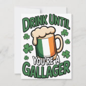 Carte drôle de Gallagher pour la Saint-Patrick (Devant)
