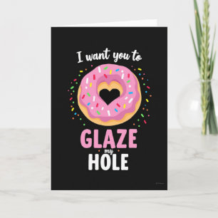 Carte drôle de glaçage de beignet coquin