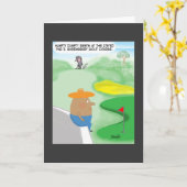 Carte drôle de golf (Fleur jaune)