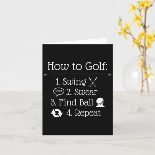 Carte Drôle De Golf Dit Funny Golfing Comment Golf (Fleur jaune)