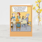 Carte Drôle de Grand-Mère Saoule à Thanksgiving (Fleur jaune)