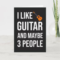 Carte drôle de guitariste pour amateur de guitaris