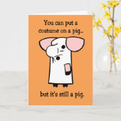 Carte drôle de Halloween (Fleur jaune)