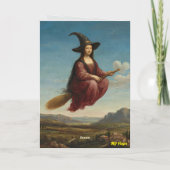 Carte drôle de Halloween de Mona Lisa (Dos)