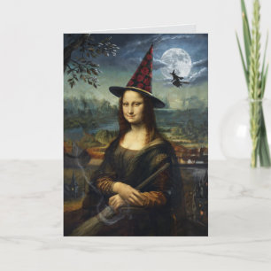 Carte drôle de Halloween de Mona Lisa