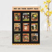 Carte drôle de Halloween vintage (Fleur jaune)