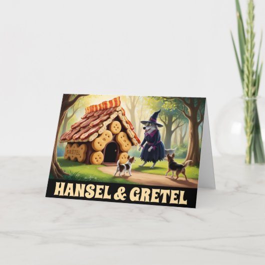 Carte Drôle de Hansel et Gretel Chien (Devant)