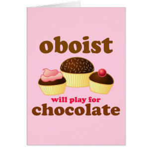 Carte drôle de hautbois de chocolat