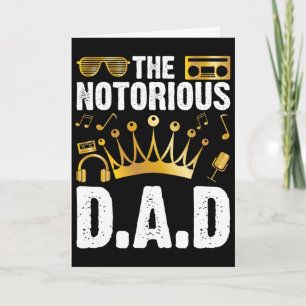 Carte Drôle de Hip Hop Old School Fête des Pères Notorio