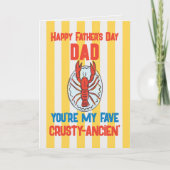 Carte Drôle de homard Amalfi bande jaune Fête des pères (Devant)