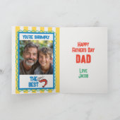 Carte Drôle de homard Amalfi bande jaune Fête des pères (Intérieur)