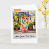 Carte drôle de Jack Russell (Fleur jaune)