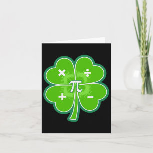 Carte Drôle de jour de Pi Math Patricks Chance Shamrock 