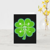 Carte Drôle de jour de Pi Math Patricks Chance Shamrock (Fleur jaune)
