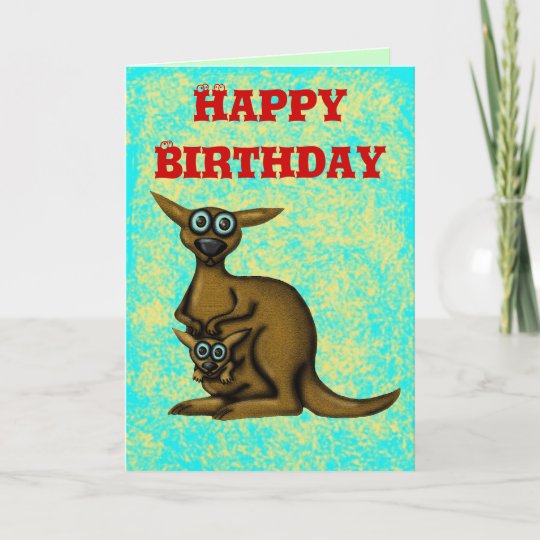 Carte Drole De Joyeux Anniversaire De Kangourou Zazzle Be