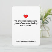 Carte drôle de joyeux anniversaire de mariage pour (Debout devant)