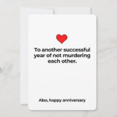 Carte drôle de joyeux anniversaire de mariage pour (Devant)