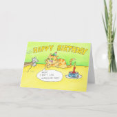 Carte drôle de joyeux anniversaire pour chat (Devant)
