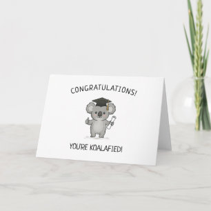 Carte Drôle de Koala Diplômé Jeu de Mots Félicitations N