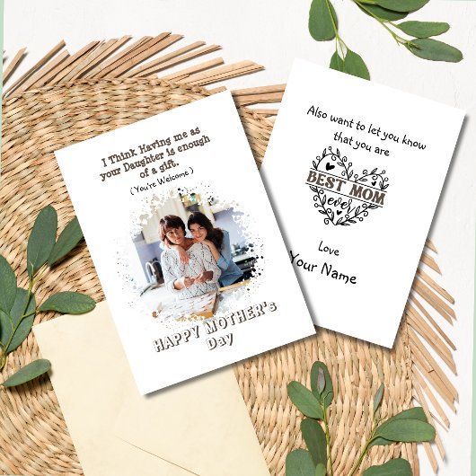 Carte drôle de la fête des mères de la part de la